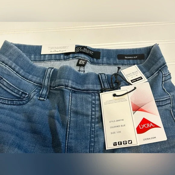 NWT Judy Blue High Waisted Pull On Skinny Jeans size 1 - Picture 8 of 10